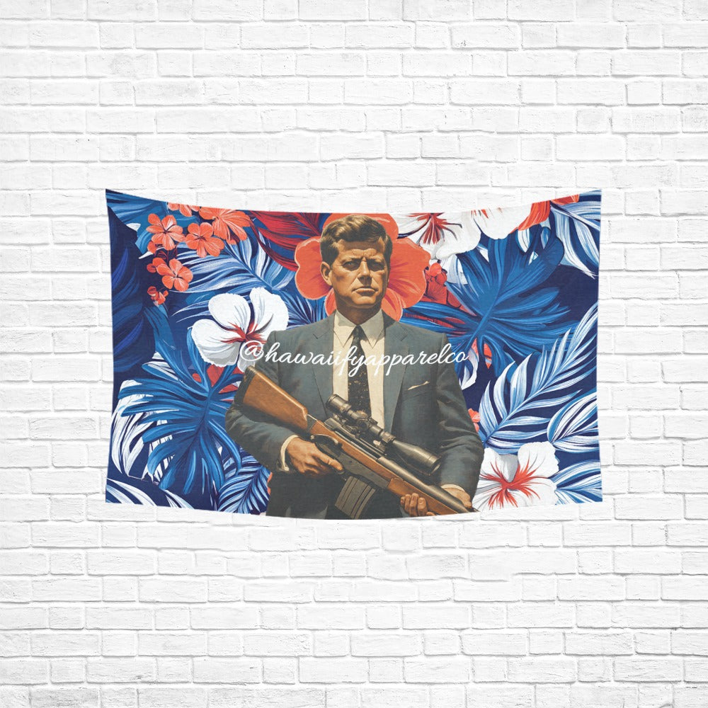 JFK USA Cotton Linen Tapestry 60"x 40"