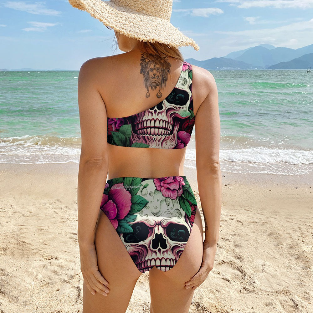 Dia de los Muertos Rosé Sexy Two Piece Bikini
