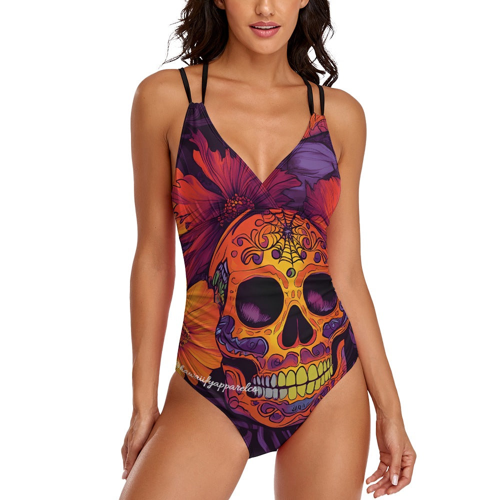 Dia de los Muertos Sunset One-Piece Swimsuit