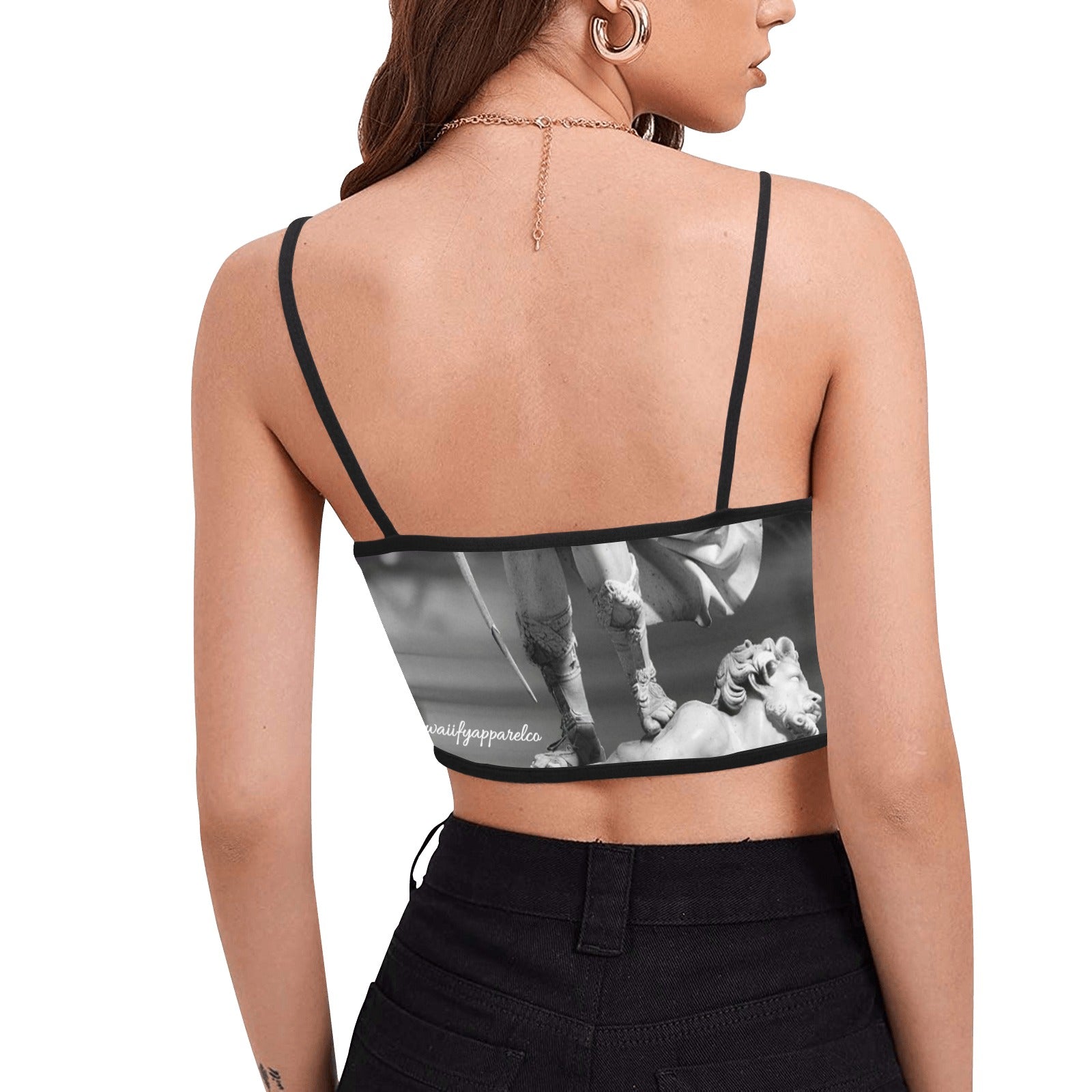 Archangel Michael Women's Spaghetti Strap Crop Top