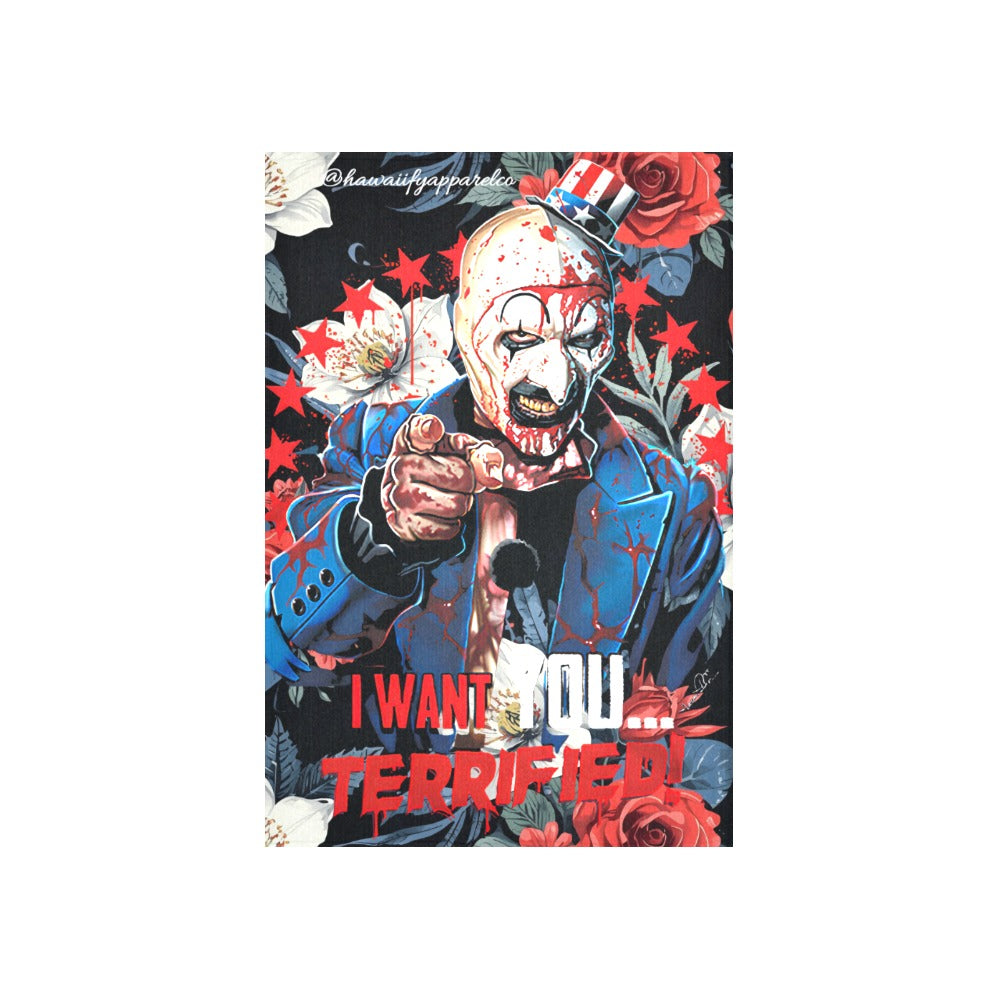 "I Want You Terrified" Halloween Wall Tapestry 40"x 60"