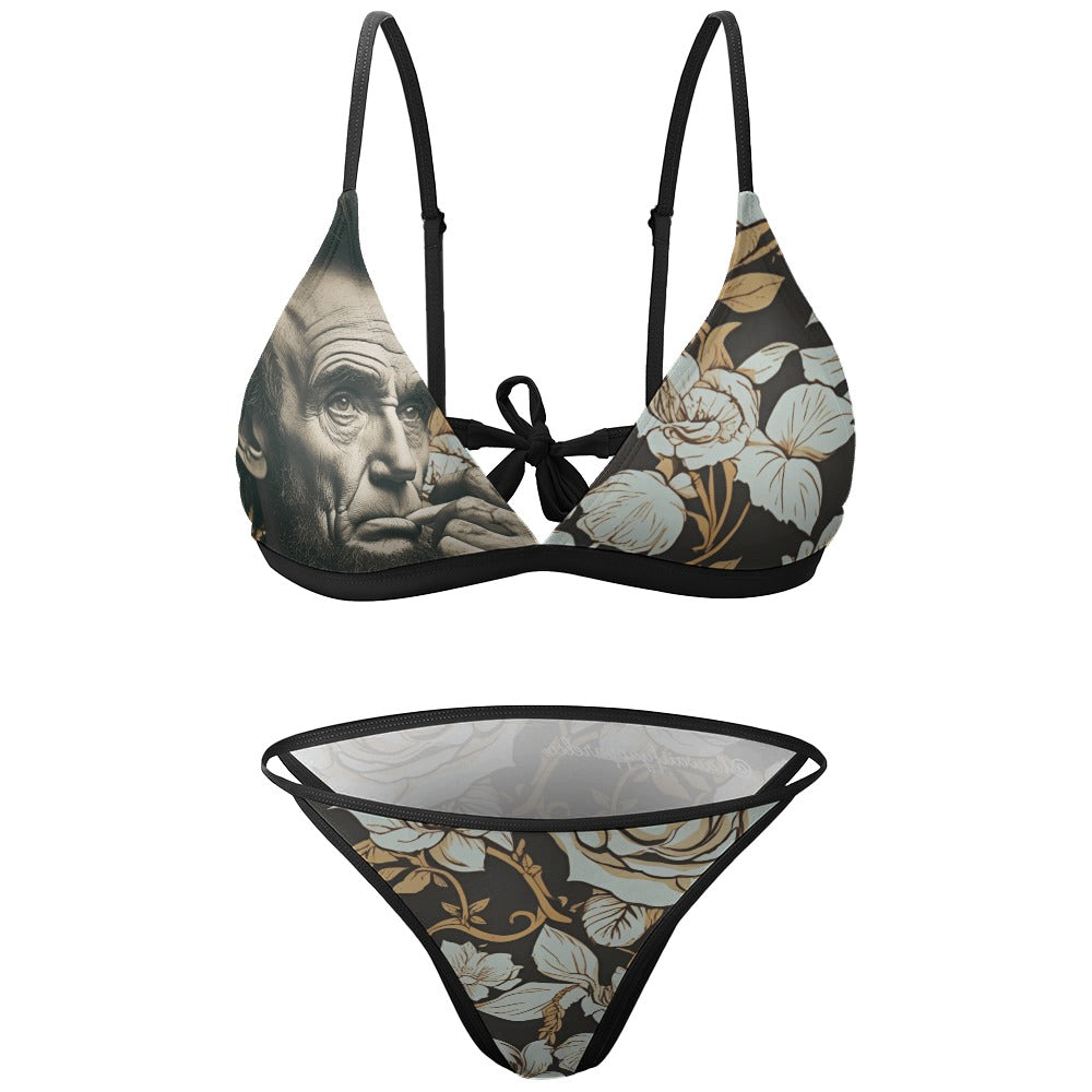 Abraham Lincoln Hand Tats Two Piece Bikini Swimsuit