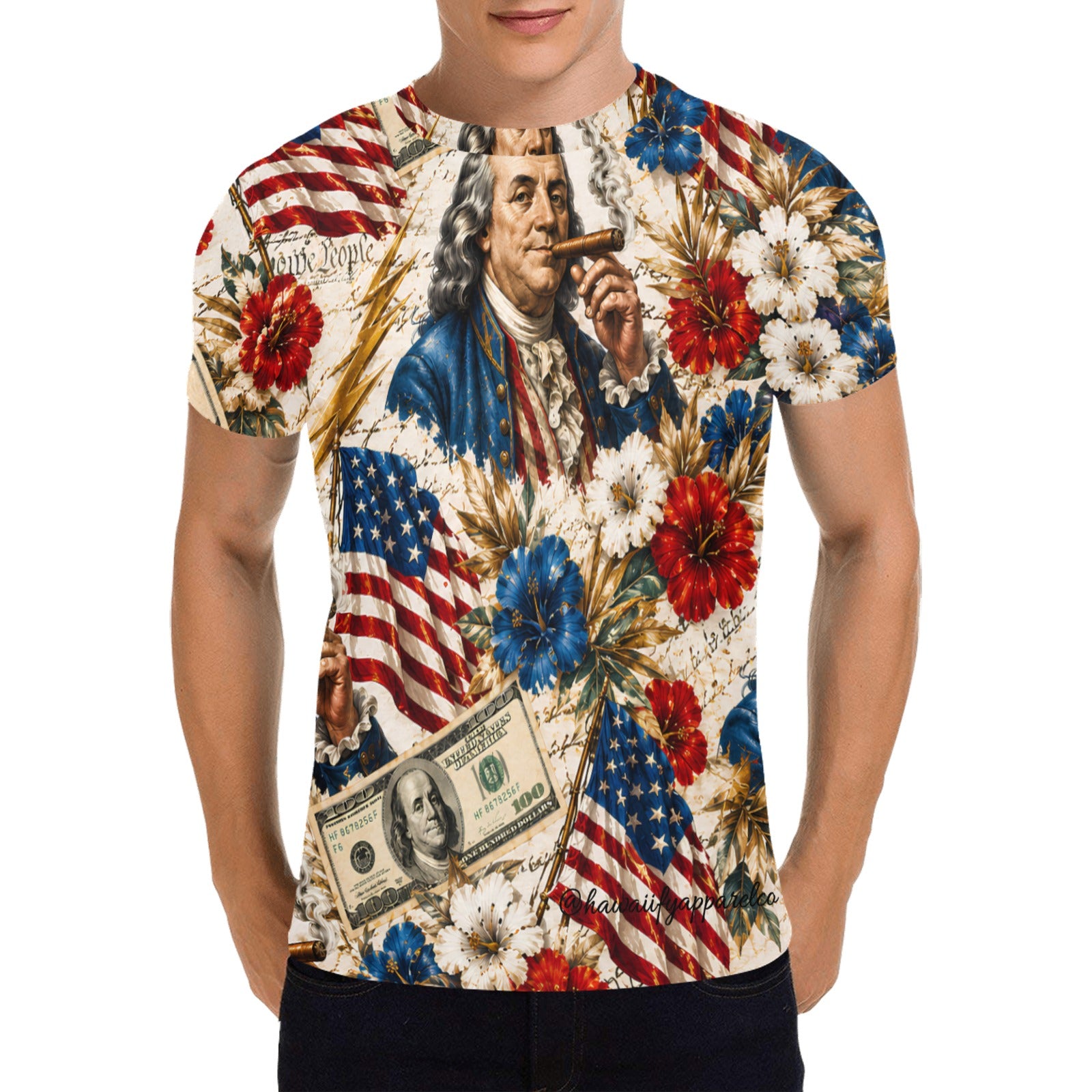 Ben Franklin Printin' Money Men's T-Shirt