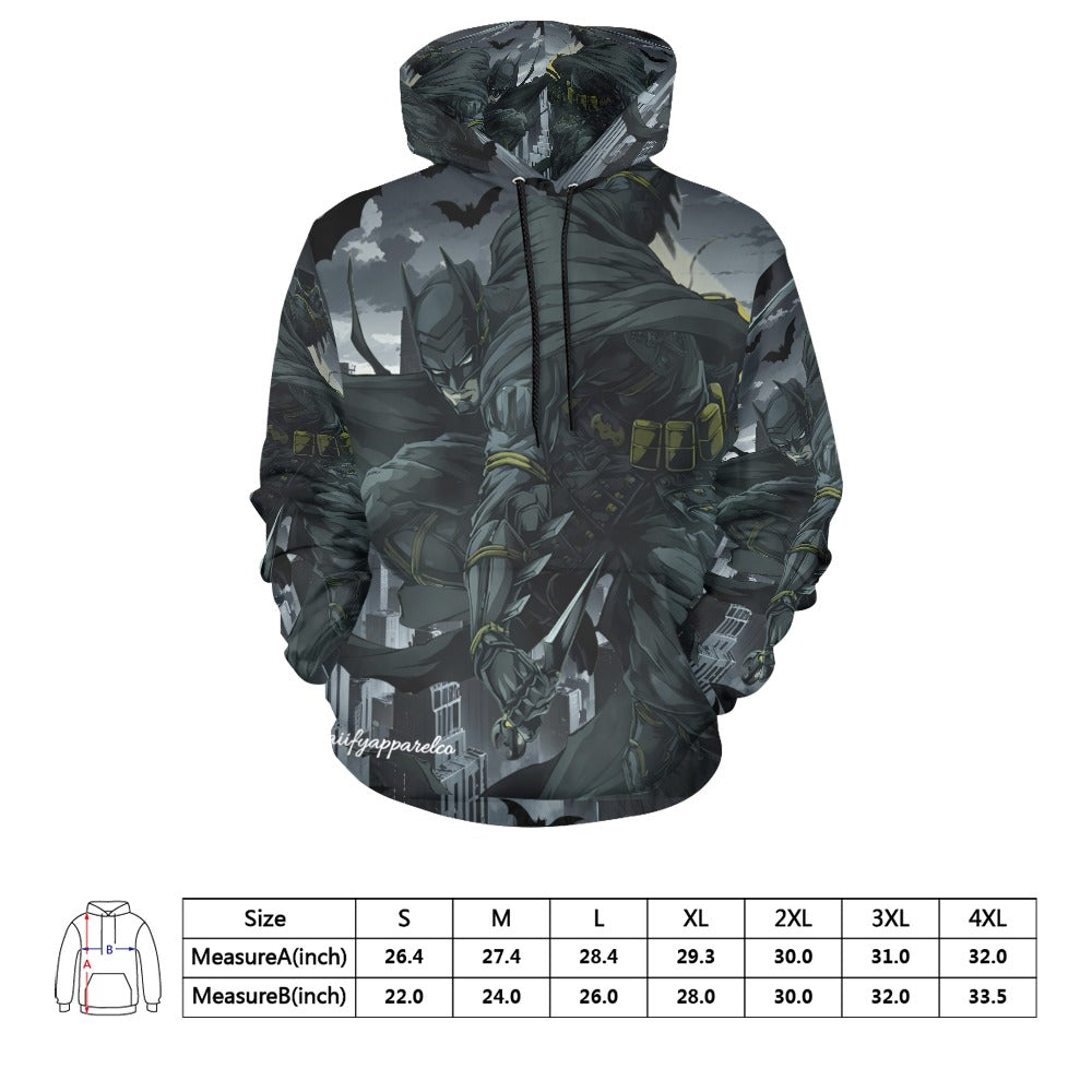 Ninja Batman "Out For Blood" Gotham City Men's All Over Print Hoodie