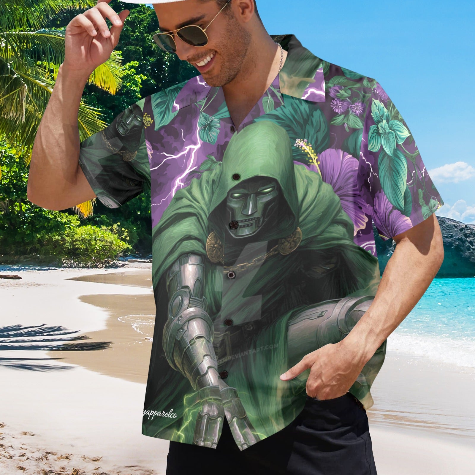 Dr. Doom Men's Hawaiian Shirt Made In USA