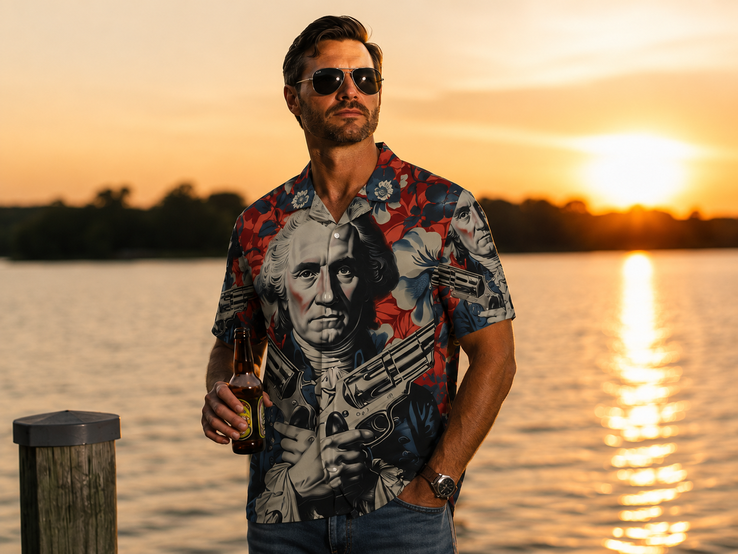 George Washington SLAY Men's Hawaiian Shirt