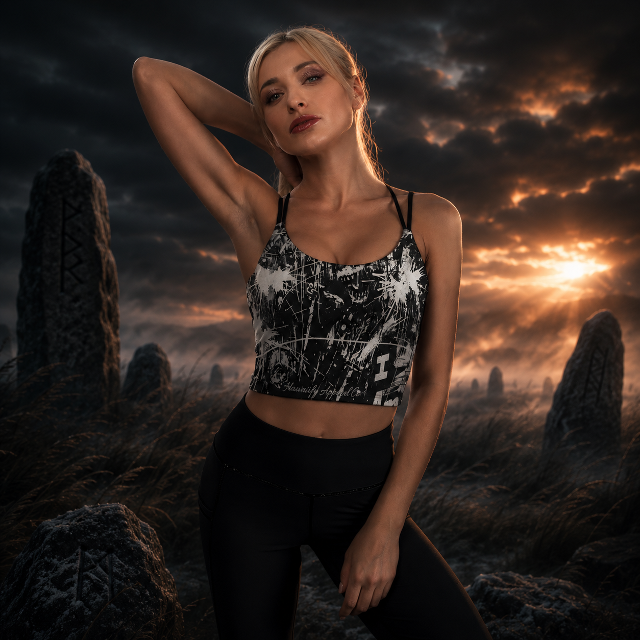 Valhalla - I AM COMING Cropped Yoga Top for Women