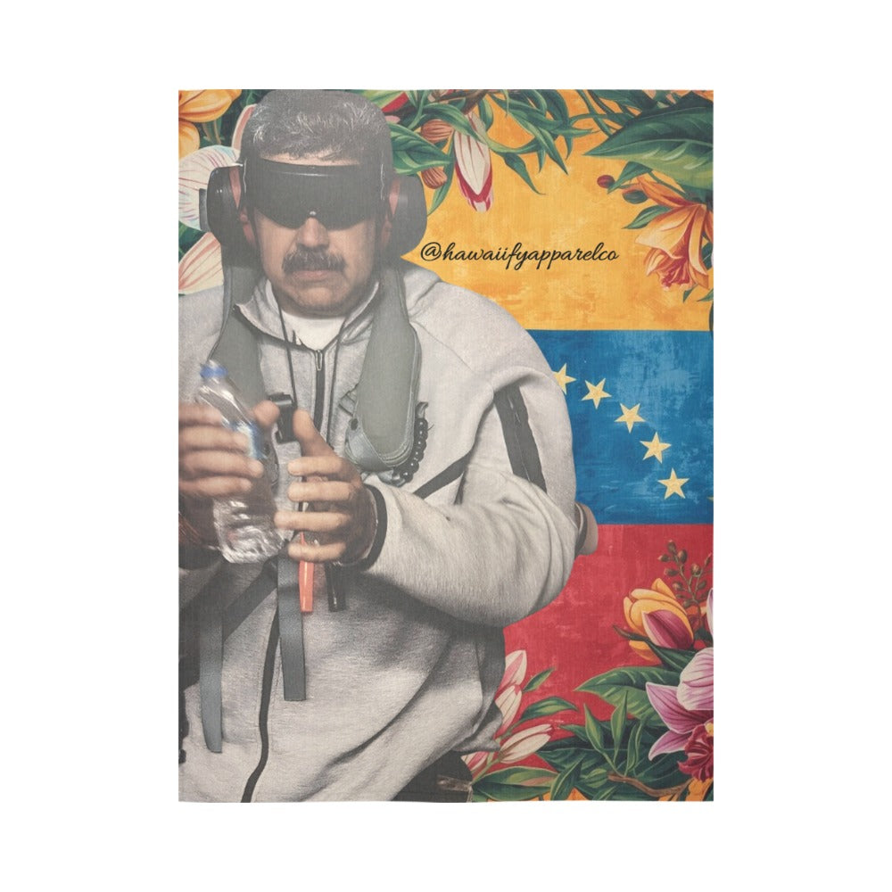 Maduro Kidnapping Cotton Linen Wall Tapestry 60"x 80"