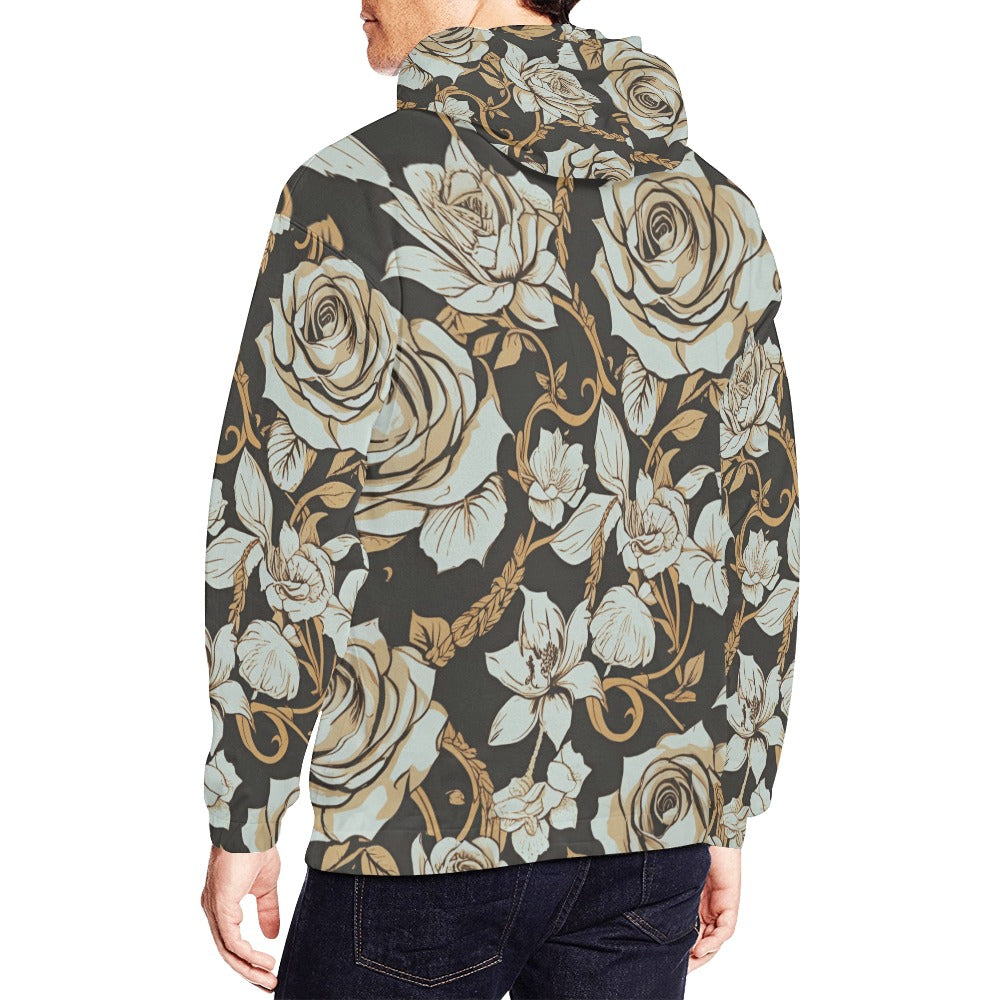 Abraham Lincoln Hand Tats Men's Hoodie