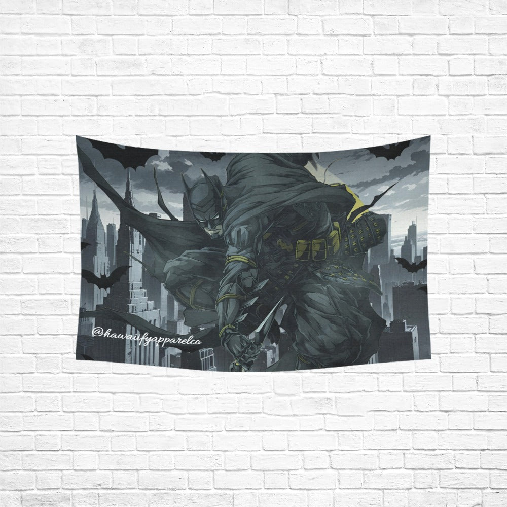 Ninja Batman "Out For Blood" Gotham City Cotton Linen Tapestry 60"x 40"