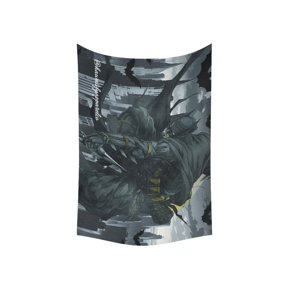 Ninja Batman "Out For Blood" Gotham City Cotton Linen Tapestry 60"x 40"