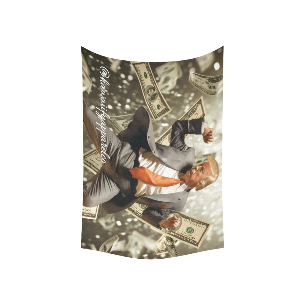 Donald Trump "Cash Flow" Cotton Linen Tapestry 60"x 40"