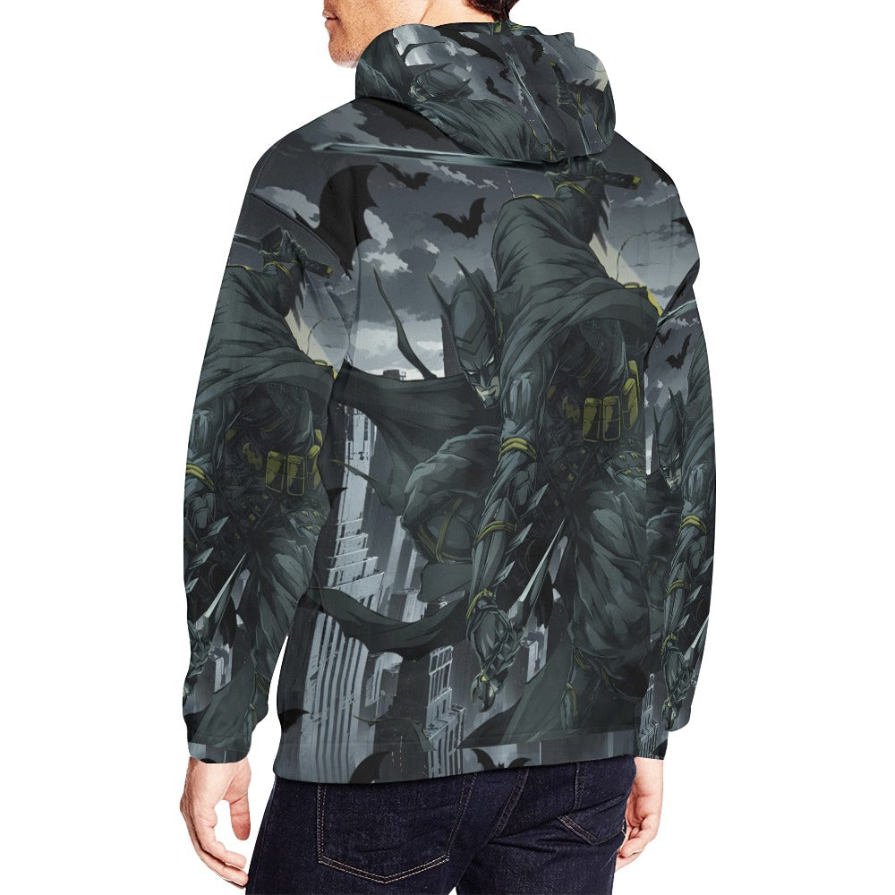 Ninja Batman "Out For Blood" Gotham City Men's All Over Print Hoodie