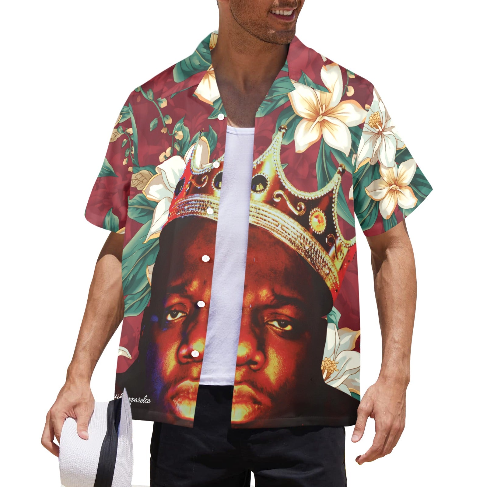 Biggie Smalls White Lotus Men's Hawaiian Shirt