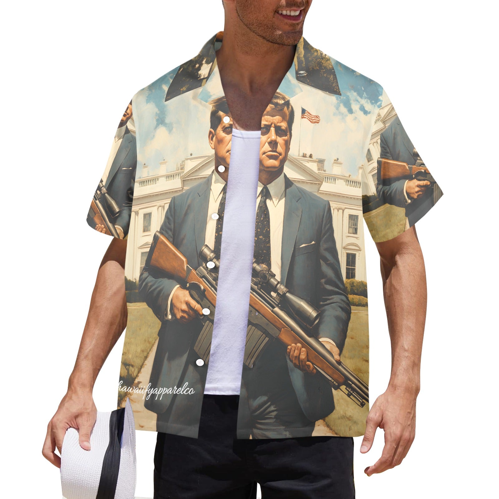 JFK Locked N' Loaded Men's Hawaiian