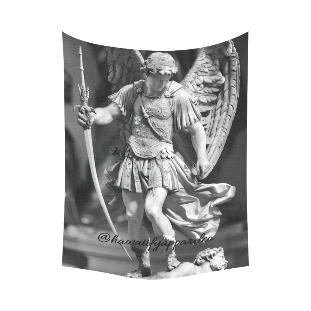 Archangel Michael Cotton Linen Wall Tapestry 60"x 80"