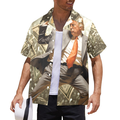 Donald Trump "Cash Flow" Men's Hawaiian Shirt