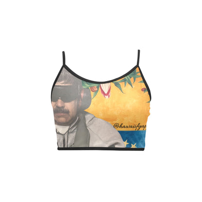 Maduro Kidnapping Women's Spaghetti Strap Crop Top