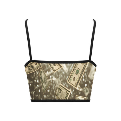 Donald Trump "Cash Flow" Women's Spaghetti Strap Crop Top