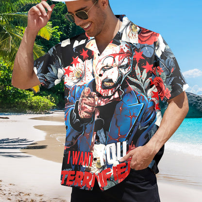 "I Want You Terrified" Halloween Hawaiian Shirt