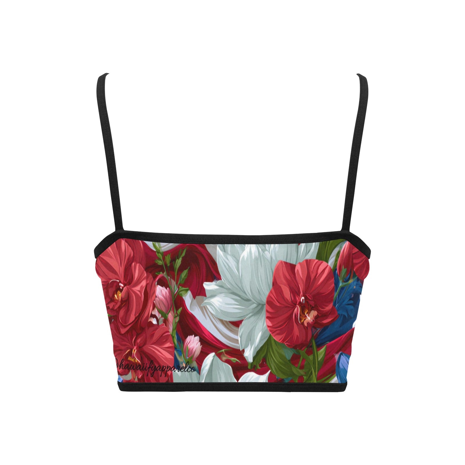 USA White Lotus American Flag Crop Top