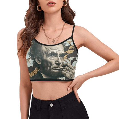 Abraham Lincoln Women's Spaghetti Strap Crop Top