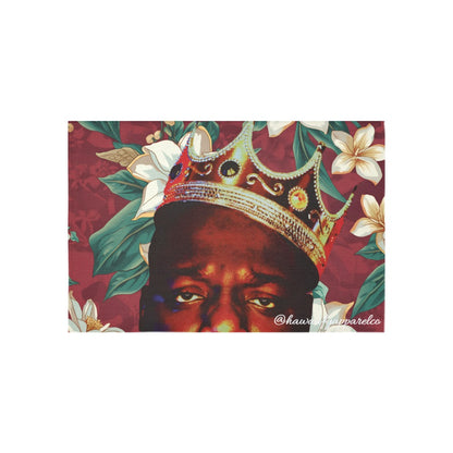 Biggie Smalls White Lotus Cotton Linen Tapestry 60"x 40" Made in USA Free shipping