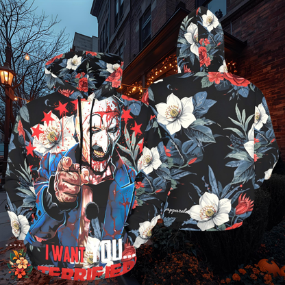 "I Want You Terrified" Halloween Plush Hoodie