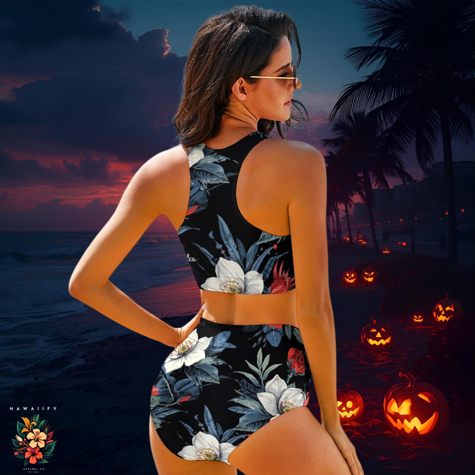 "I Want You Terrified" Ladies Two Piece Bikini Swimsuit