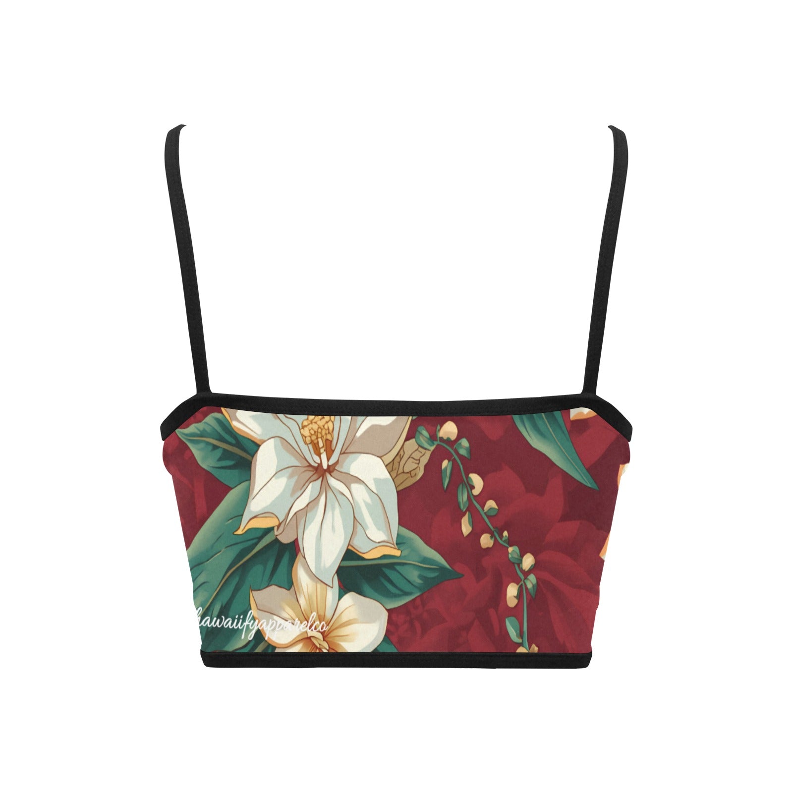 White Lotus Spaghetti Strap Crop Top