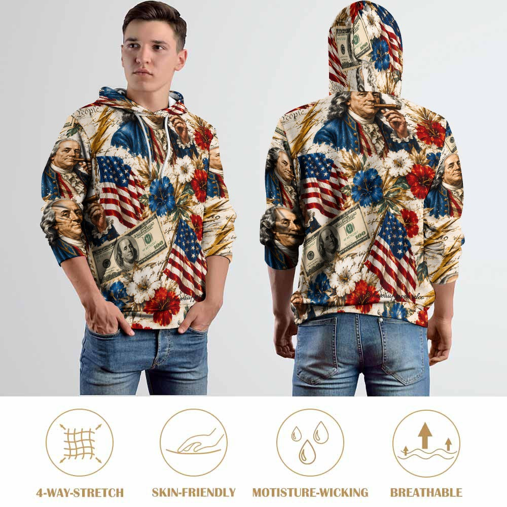Benjamin Franklin Printin' Money Sweatshirt