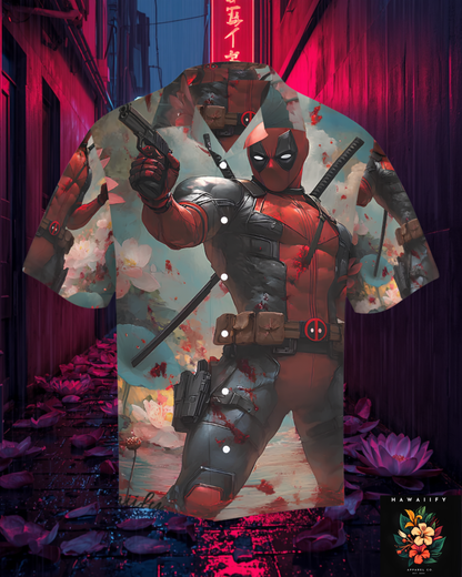Deadpool & Dead Lotus Men's Hawaiian Shirt