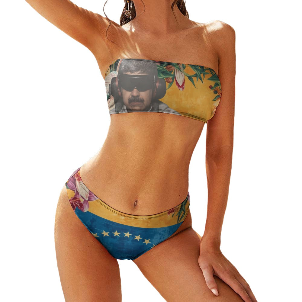 Maduro Kidnapping Ladies Two Piece Bikini Swimsuit