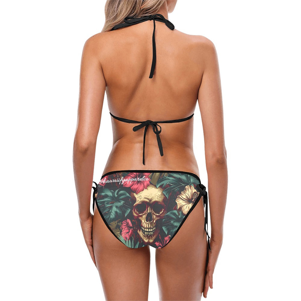 Dia de Los Muertos Skully Custom Bikini Swimsuit