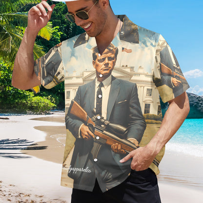 JFK Locked N' Loaded Men's Hawaiian
