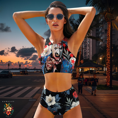 "I Want You Terrified" Ladies Two Piece Bikini Swimsuit