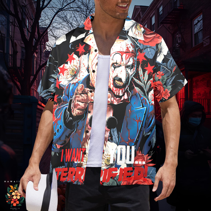 "I Want You Terrified" Halloween Hawaiian Shirt