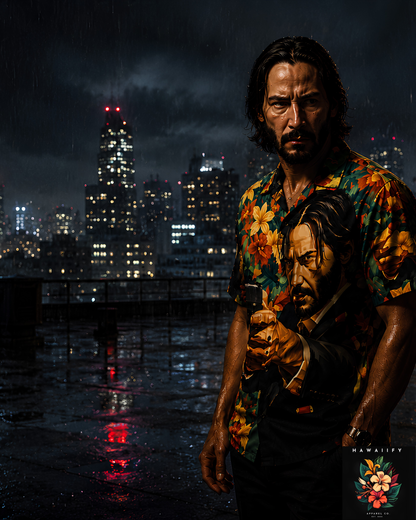 John Wick Men's Hawaiian Floral