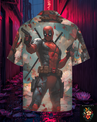 Deadpool & Dead Lotus Men's Hawaiian Shirt