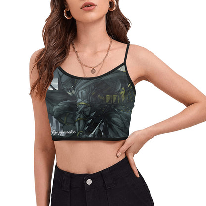 Ninja Batman "Out For Blood" Gotham City Women's Spaghetti Strap Crop Top