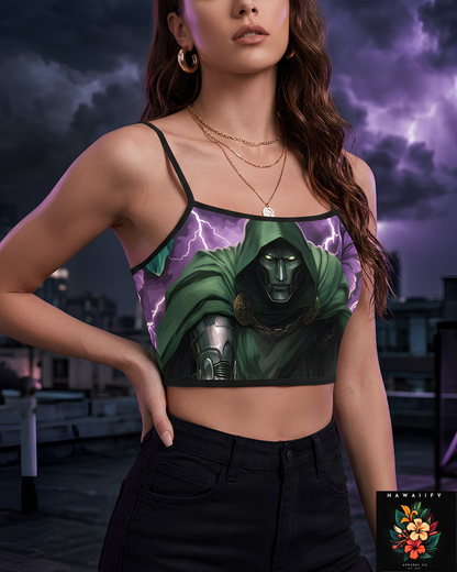 Dr. Doom Women's Spaghetti Strap Crop Top