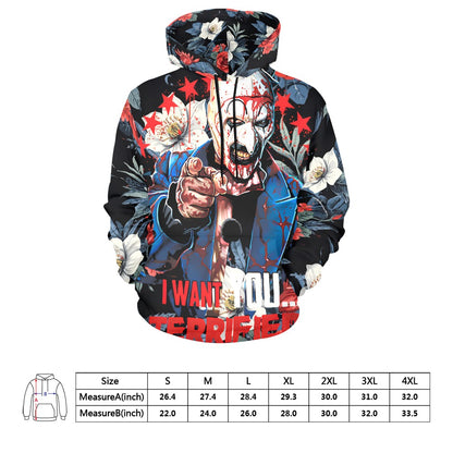 "I Want You Terrified" Halloween Plush Hoodie