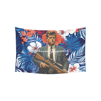 JFK USA Cotton Linen Tapestry 60"x 40"