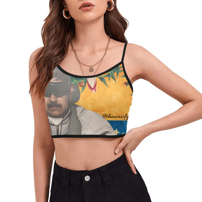 Maduro Kidnapping Women's Spaghetti Strap Crop Top