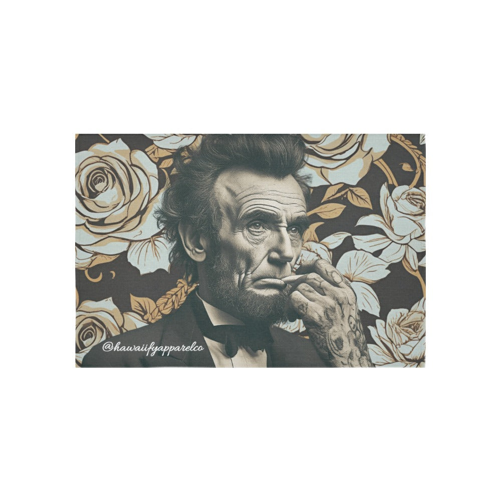 Abraham Lincoln Cotton Linen Tapestry 60"x 40" Made in USA