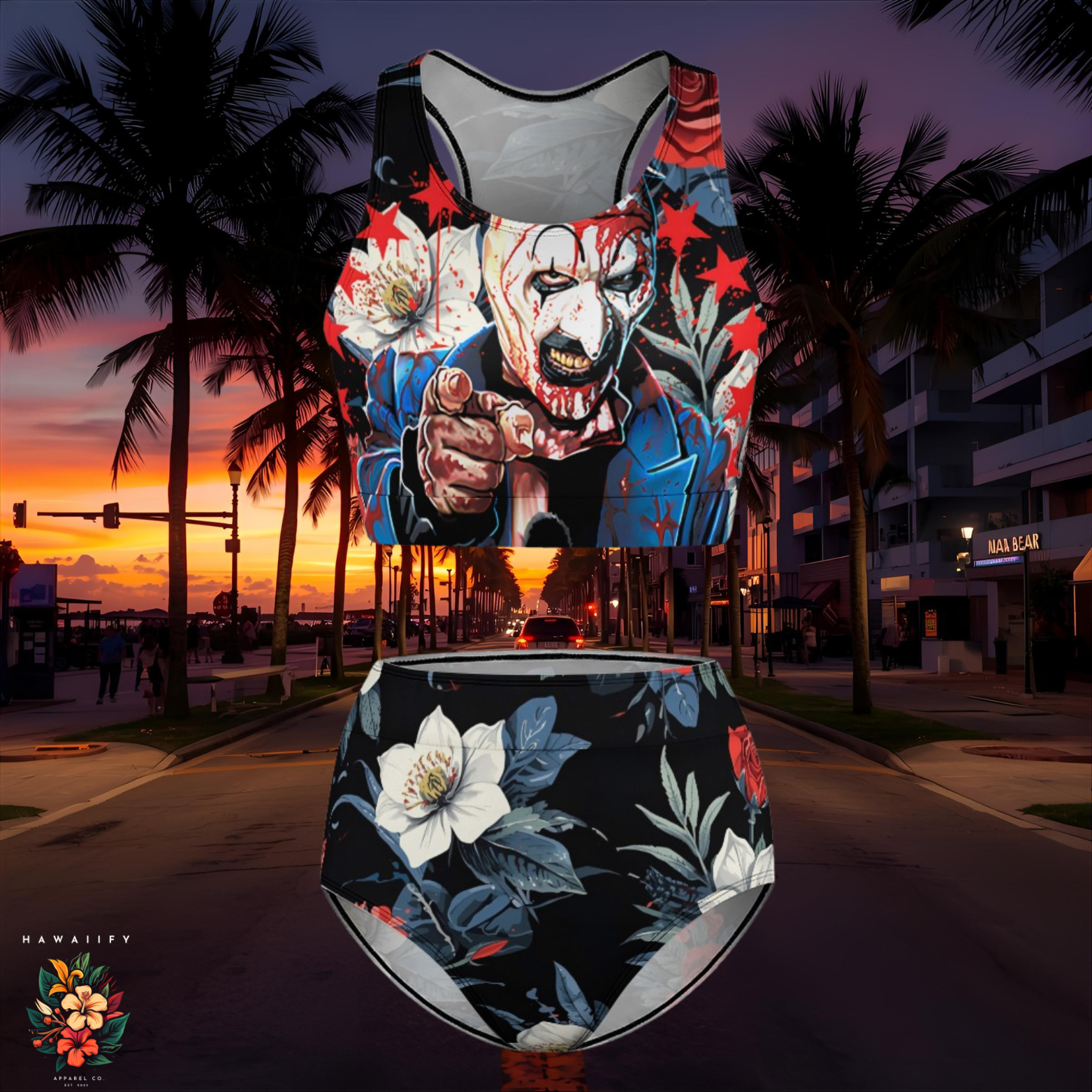 "I Want You Terrified" Ladies Two Piece Bikini Swimsuit