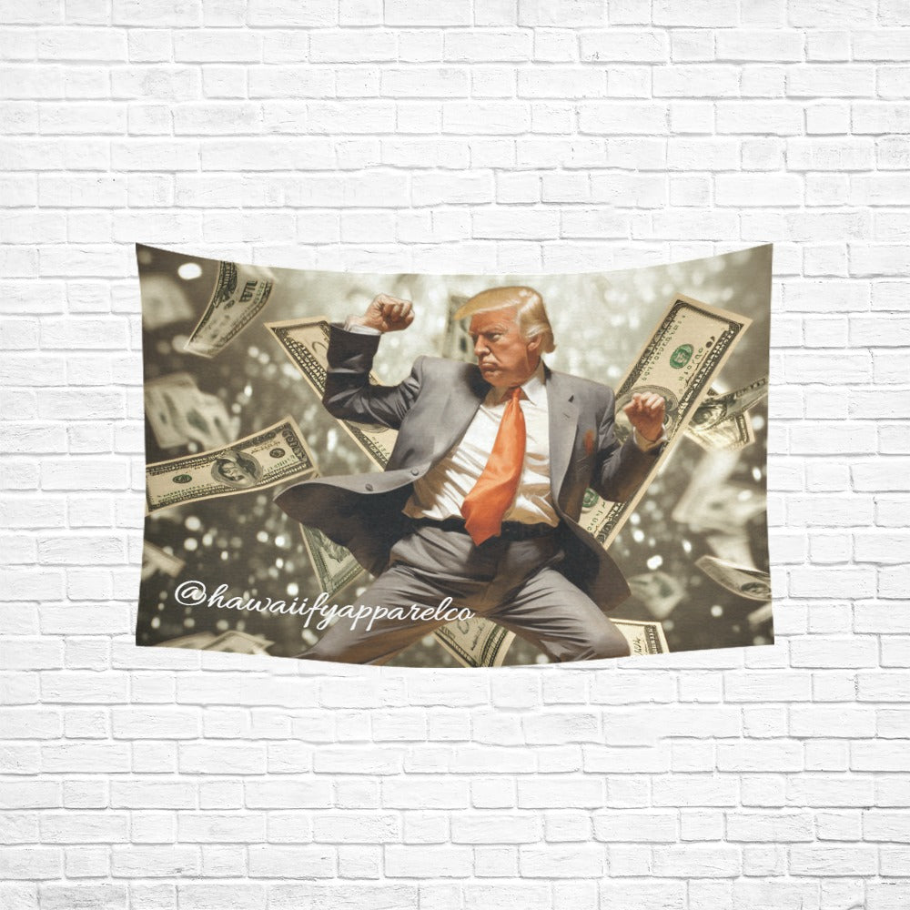 Donald Trump "Cash Flow" Cotton Linen Tapestry 60"x 40"