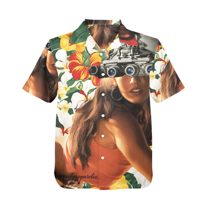 Megan Fox Quad Nods Men's Hawaiian