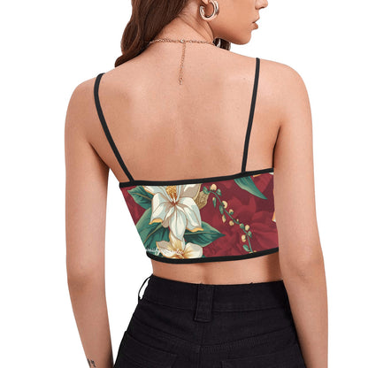 White Lotus Spaghetti Strap Crop Top