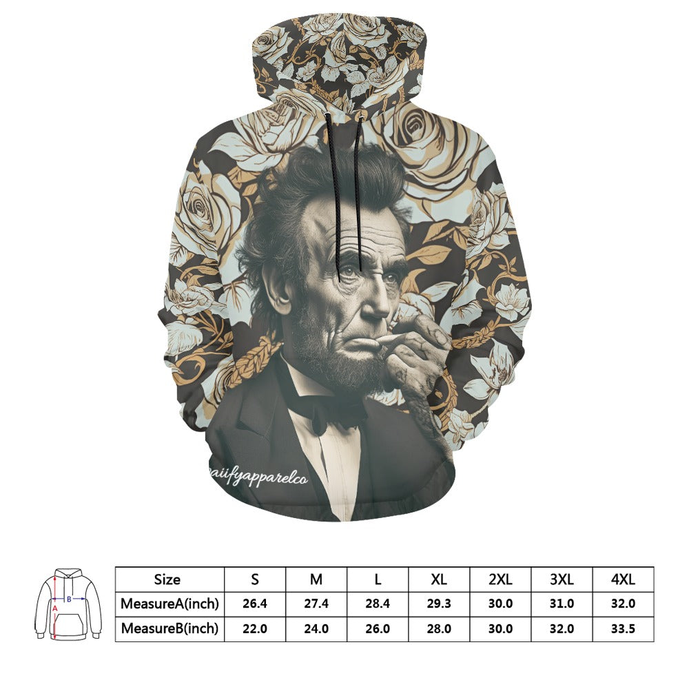 Abraham Lincoln Hand Tats Men's Hoodie